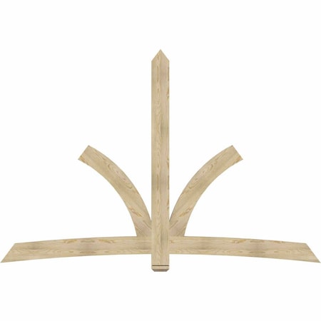 Ekena Millwork Davenport Rough Sawn Timber Gable Bracket, Douglas Fir, 108"W x 72"H x 2"D x 6"F, 16/12 Pitch GBW108X72X0206DAV00RDF